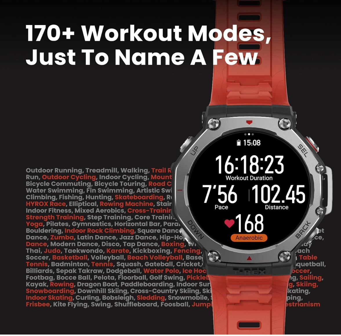 Amazfit T-Rex 3, Smart Watch, 1.5" AMOLED Display, GPS, iOS/Android | 48mm, 27-Day Battery, Water-Resistant, Rugged/Military Style, Offline Maps, 170 Fitness/Sport Modes, AI, Voice Control