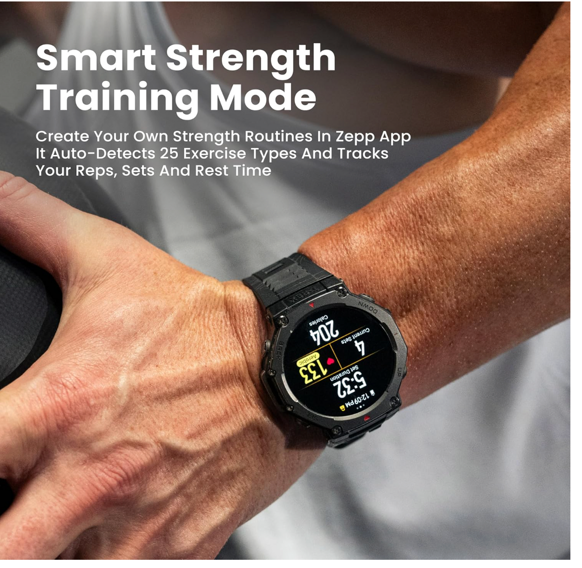 Amazfit T-Rex 3, Smart Watch, 1.5" AMOLED Display, GPS, iOS/Android | 48mm, 27-Day Battery, Water-Resistant, Rugged/Military Style, Offline Maps, 170 Fitness/Sport Modes, AI, Voice Control