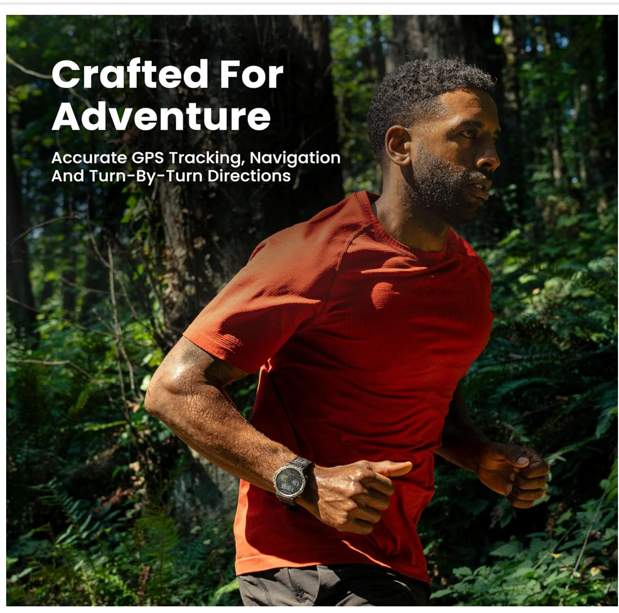 Amazfit T-Rex 3, Smart Watch, 1.5" AMOLED Display, GPS, iOS/Android | 48mm, 27-Day Battery, Water-Resistant, Rugged/Military Style, Offline Maps, 170 Fitness/Sport Modes, AI, Voice Control